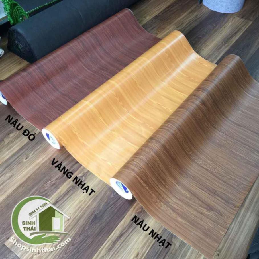 [HCM]Giấy dán tường vân gỗ [50cm x khổ 120cm] có sẵn keo
