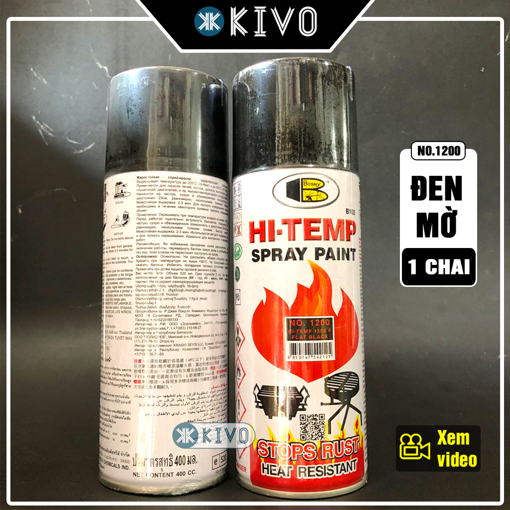 Sơn Xịt Chịu Nhiệt Độ Cao BOSNY HI