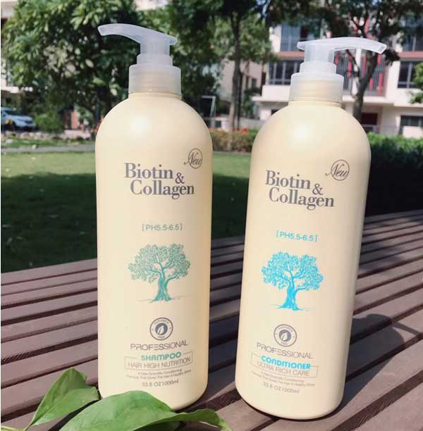 [Hàng Chuẩn] Biotin Collagen  Cặp Dầu Gội, Xả 1000ml