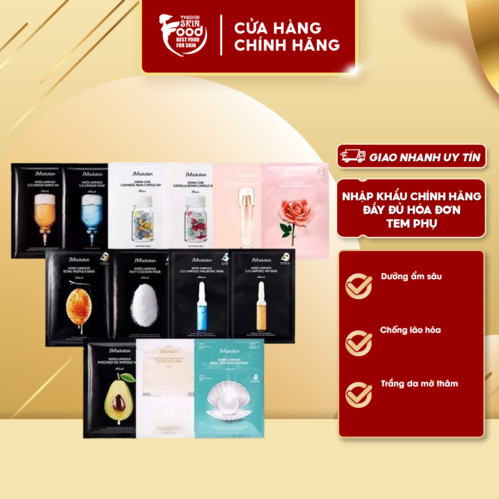 Mặt Nạ Giấy Chăm Sóc Da Toàn Diện Jmsolution Mask