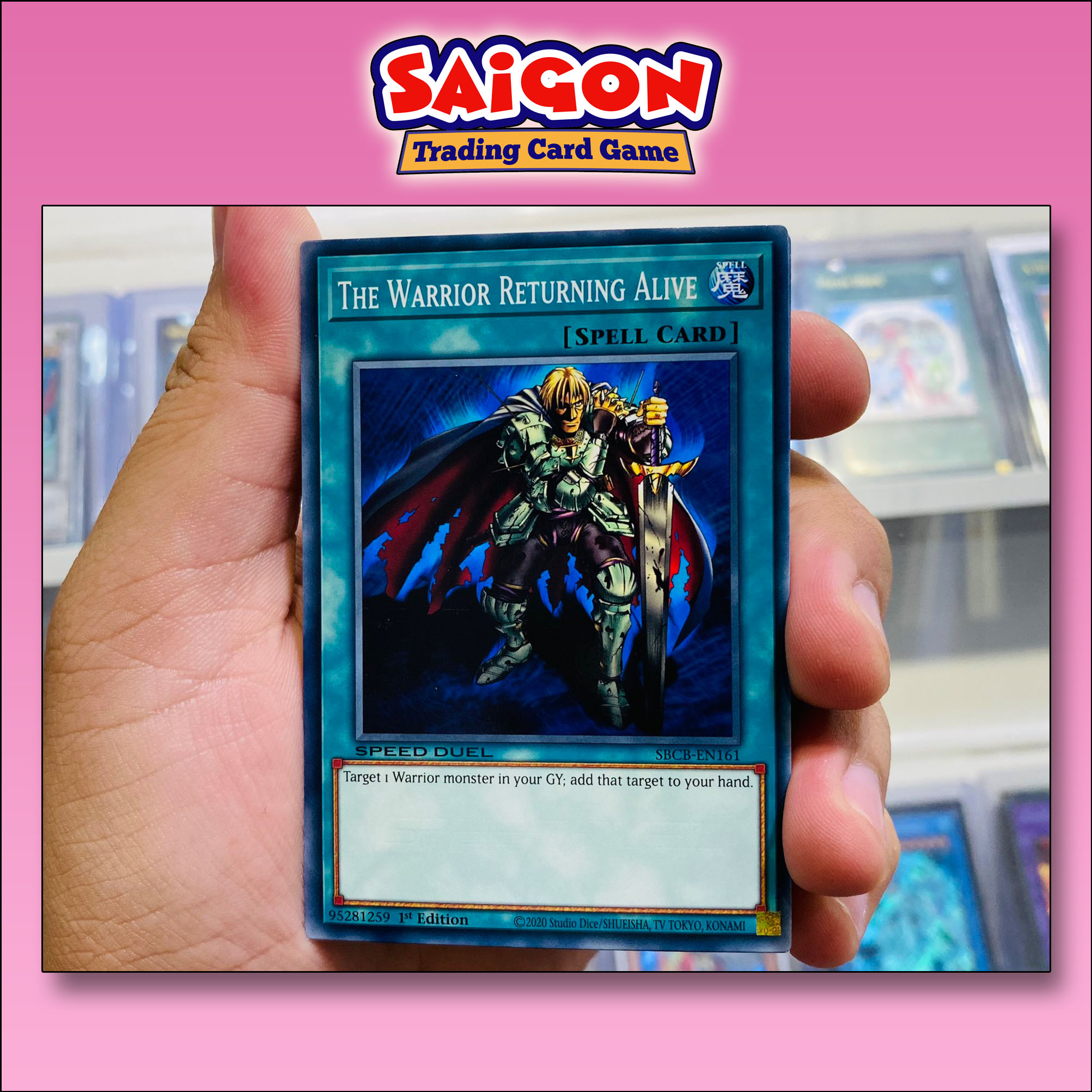 Thẻ bài yugioh mã sbcb-en161 - the warrior returning alive - common - 1st edition