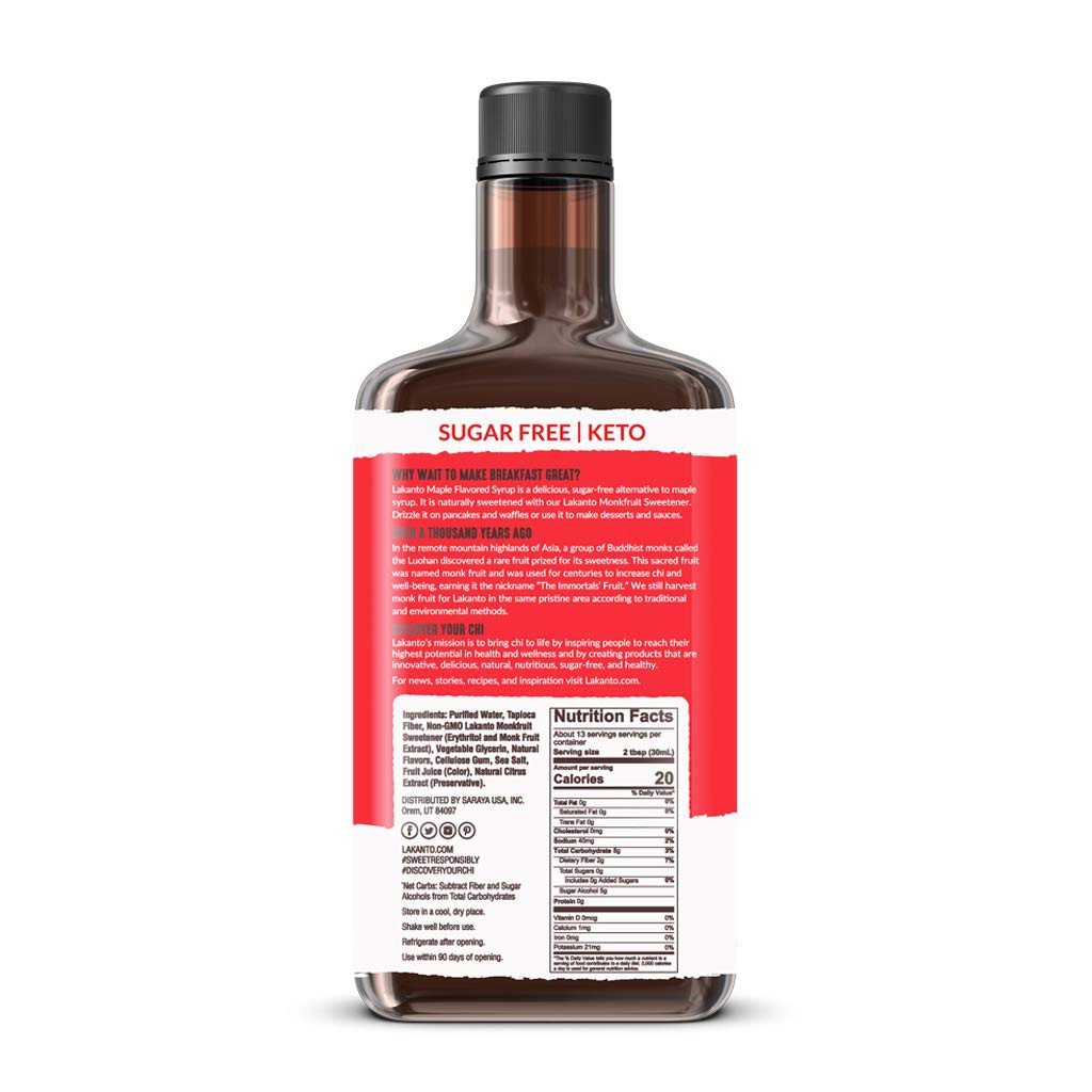 Syrup Lá Phong Không Đường Lakanto Maple Syrup With Monkfruit ( Eat Clean , Keto ,Gymer, Ăn Kiêng )
