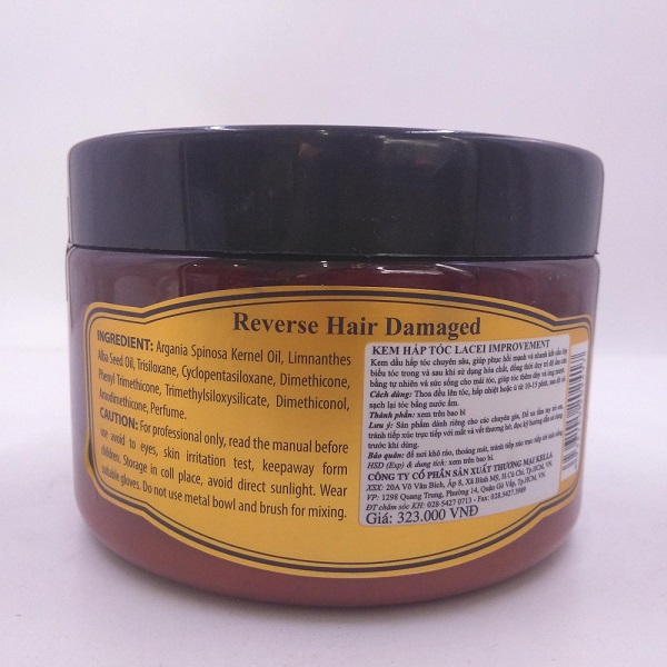 [HCM]Ủ hấp tóc phục hồi hư tổn Lacei 500ml( tặng trùm đầu khi tắm )