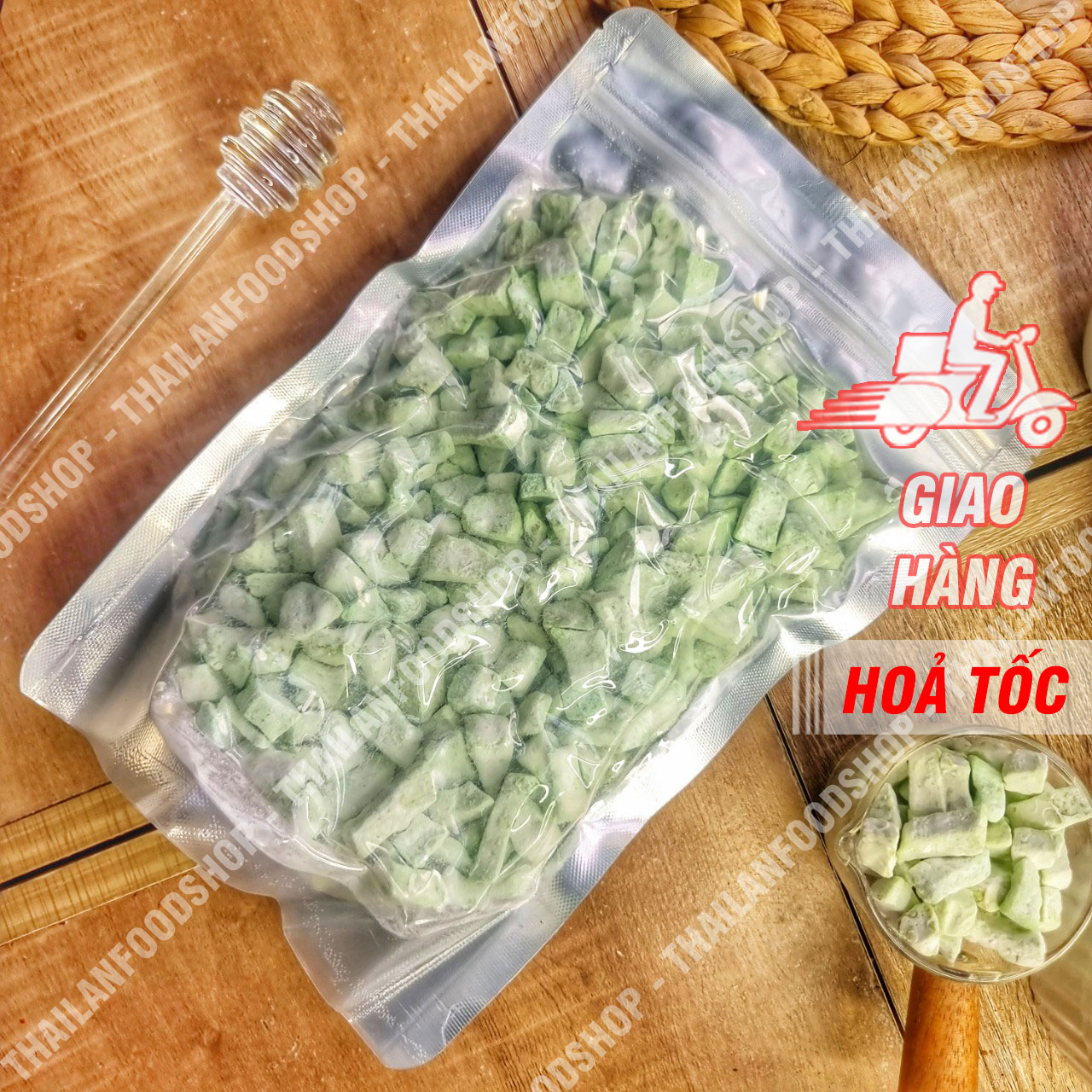 Cùi Bưởi Sấy Khô Khử Đắng Túi 500Gram (Cùi Bưởi Sên Lá Dứa/ Tẩm Bột Đường Vị Lá Dứa)