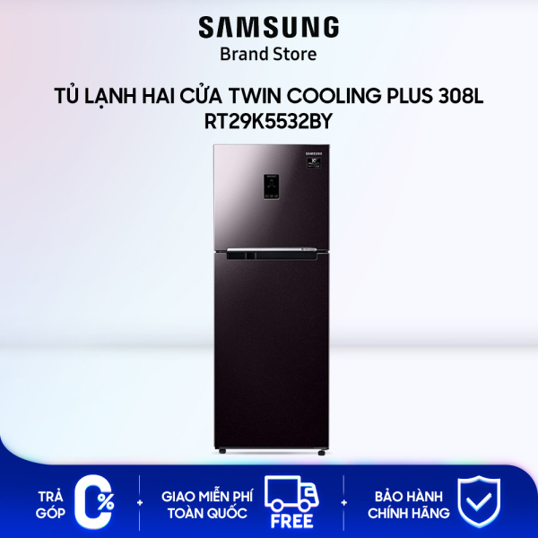 [Voucher 7% tối đa 700k] [TRẢ GÓP 0%] Tủ lạnh hai cửa Samsung Twin Cooling Plus 308L (RT29K5532BY) chính hãng