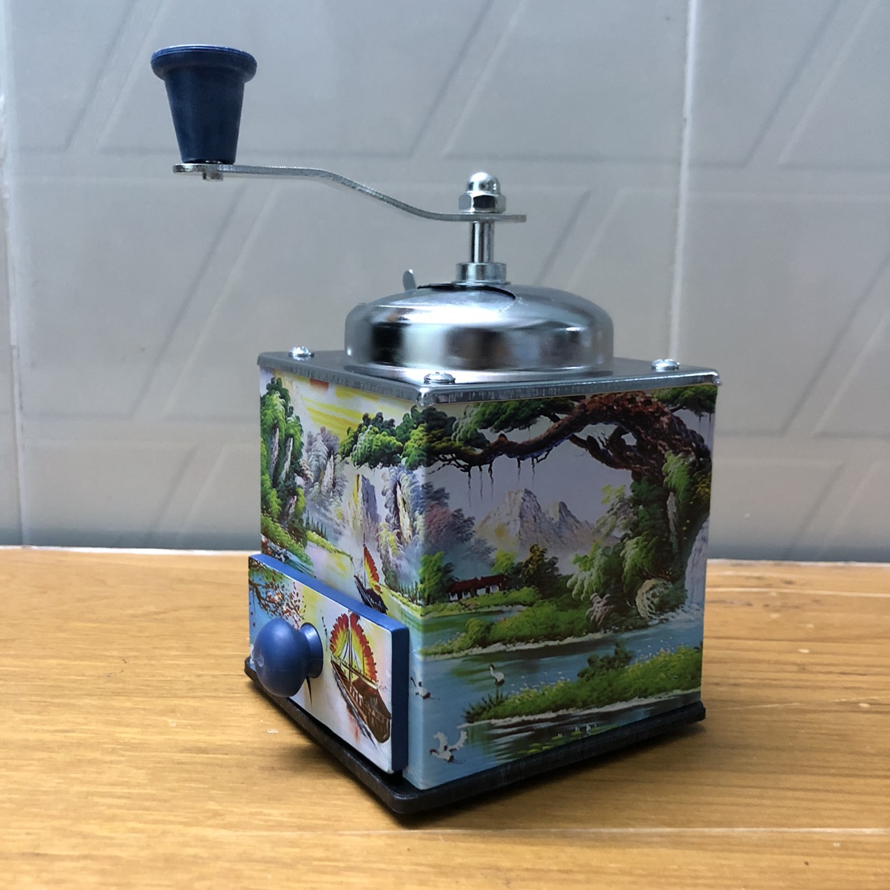 Cối xay tiêu/ Cối xay tiêu tay quay bằng inox, Dụng cụ xay tiêu cho nhà bếp