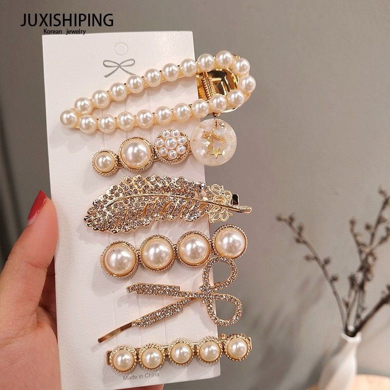 Set 6 Kẹp Tóc Đính Đá Siêu Dễ Thương