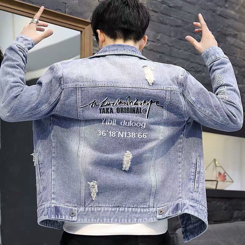 [HCM][HOT..HOT..] Áo khoác jean nam chất bò cao cấp áo khoác jean phong cách hàn quốc form chuẩn đẹp thời trang Cheryshop94 C661
