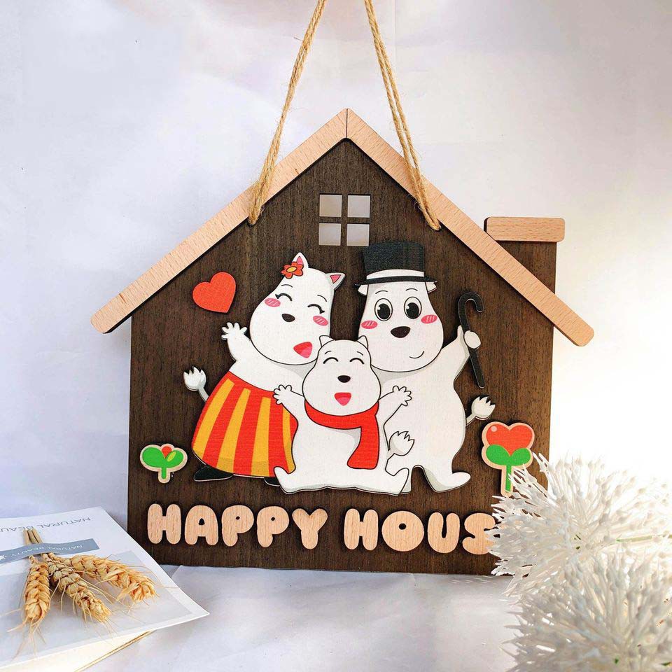 Bảng gỗ decor trang trí ngôi nhà hạnh phúc