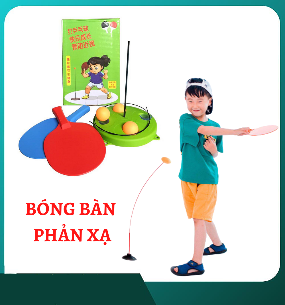 Bộ đồ chơi bóng bàn tập phản xạ cho bé và người lớn , dụng cụ tập thể thao , luyện sức khỏe , tăng khả năng phản xạ và tập trung tốt