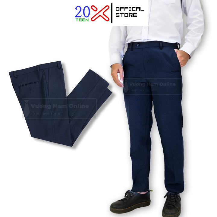 Quần tây nam công sở ống đứng trung niên, Quần âu nam đen đẹp vải không phai