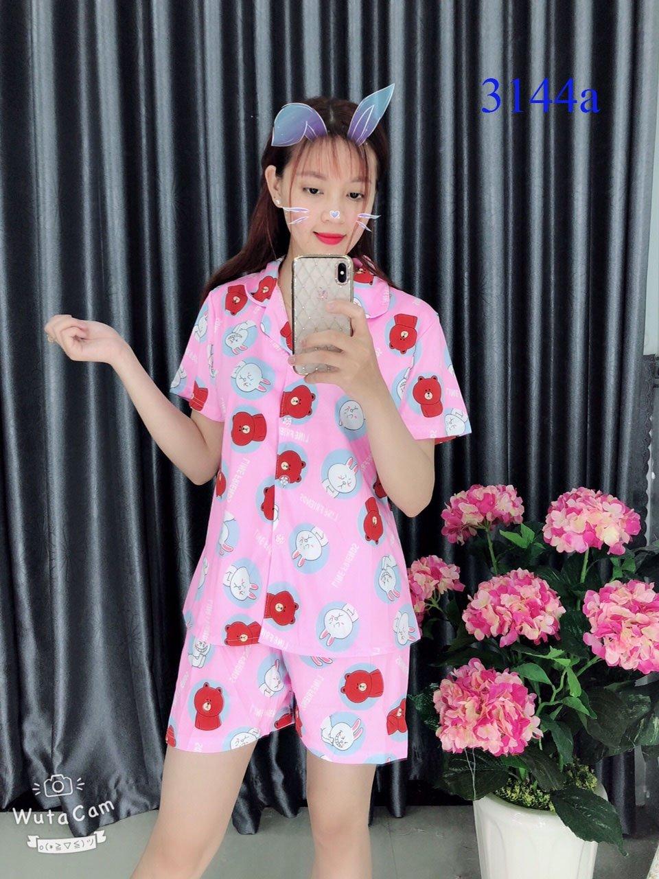 Set bộ đồ đùi pijama măc nhà cao cấp