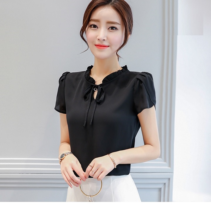 Áo kiểu nữ cổ bèo tay búp sen siêu đẹp