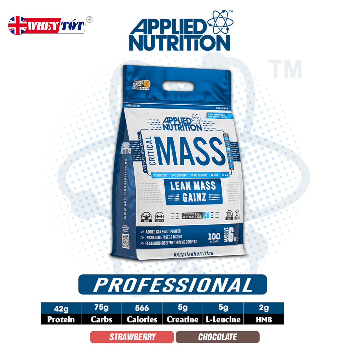 Tăng cân Applied Nutrition Professional Critical Mass 6Kg