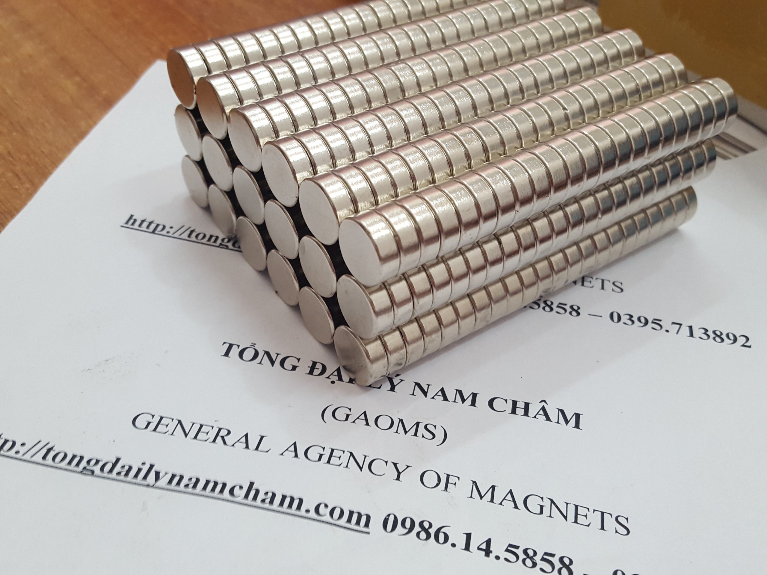 10 viên nam châm trắng 14x3mm
