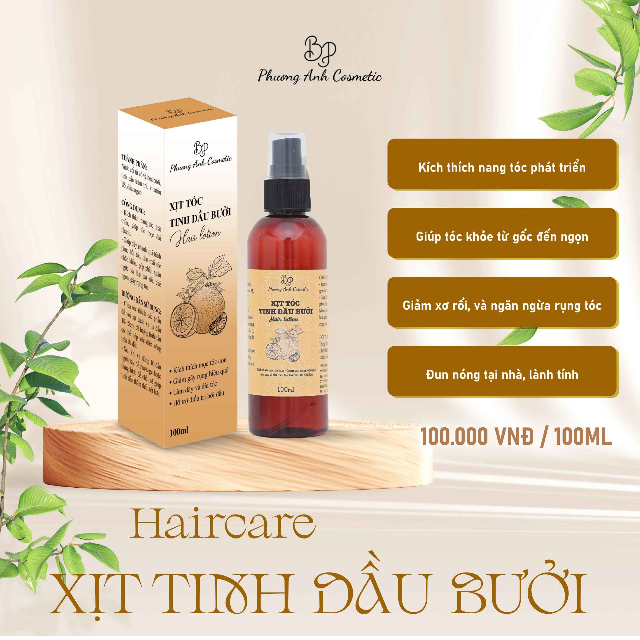 Xịt bưởi kích mọc tóc 100ML Phương Anh Cosmetic