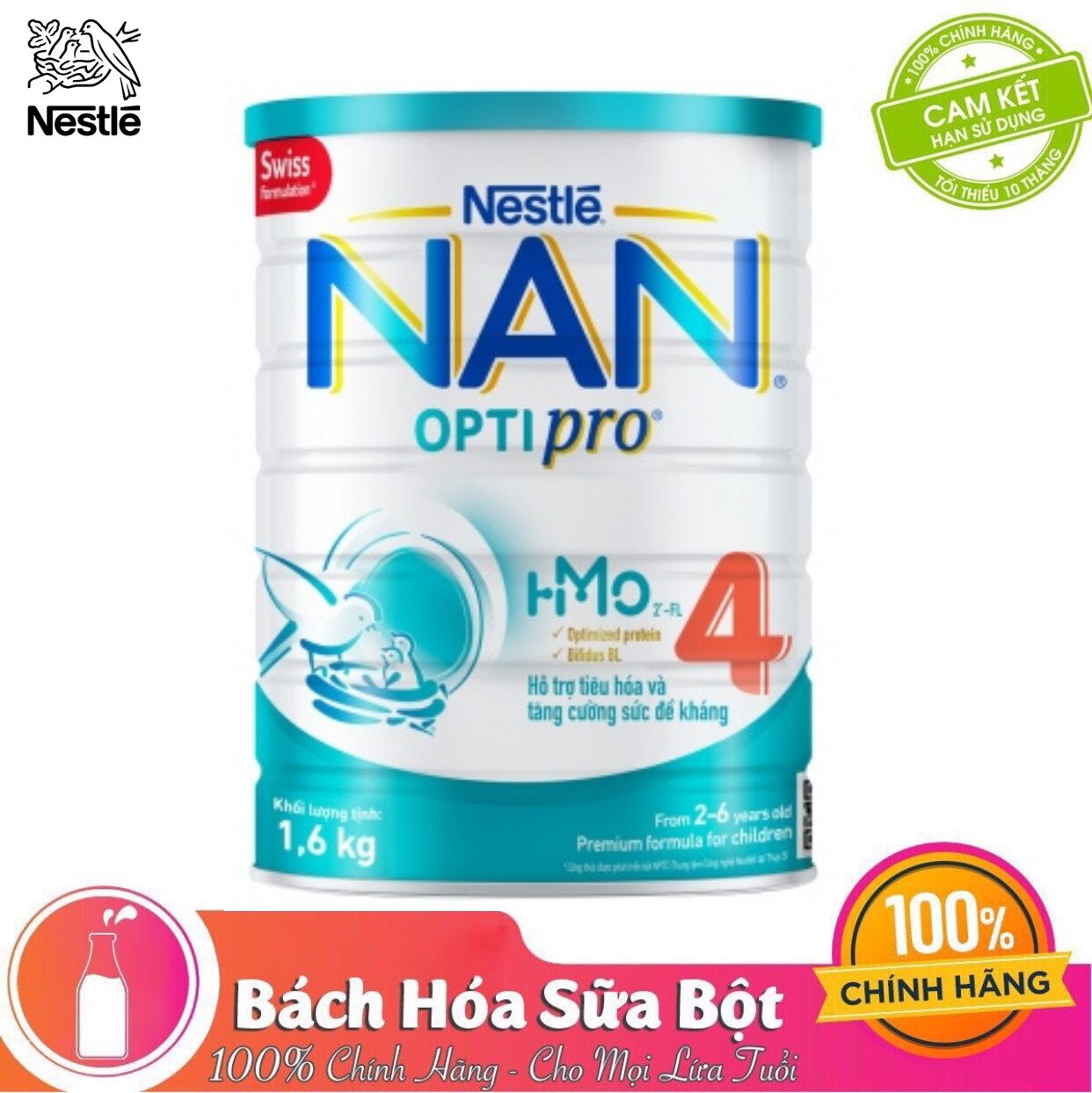 Sữa bột Nan Optipro kid 4 & Pro4 1500g
