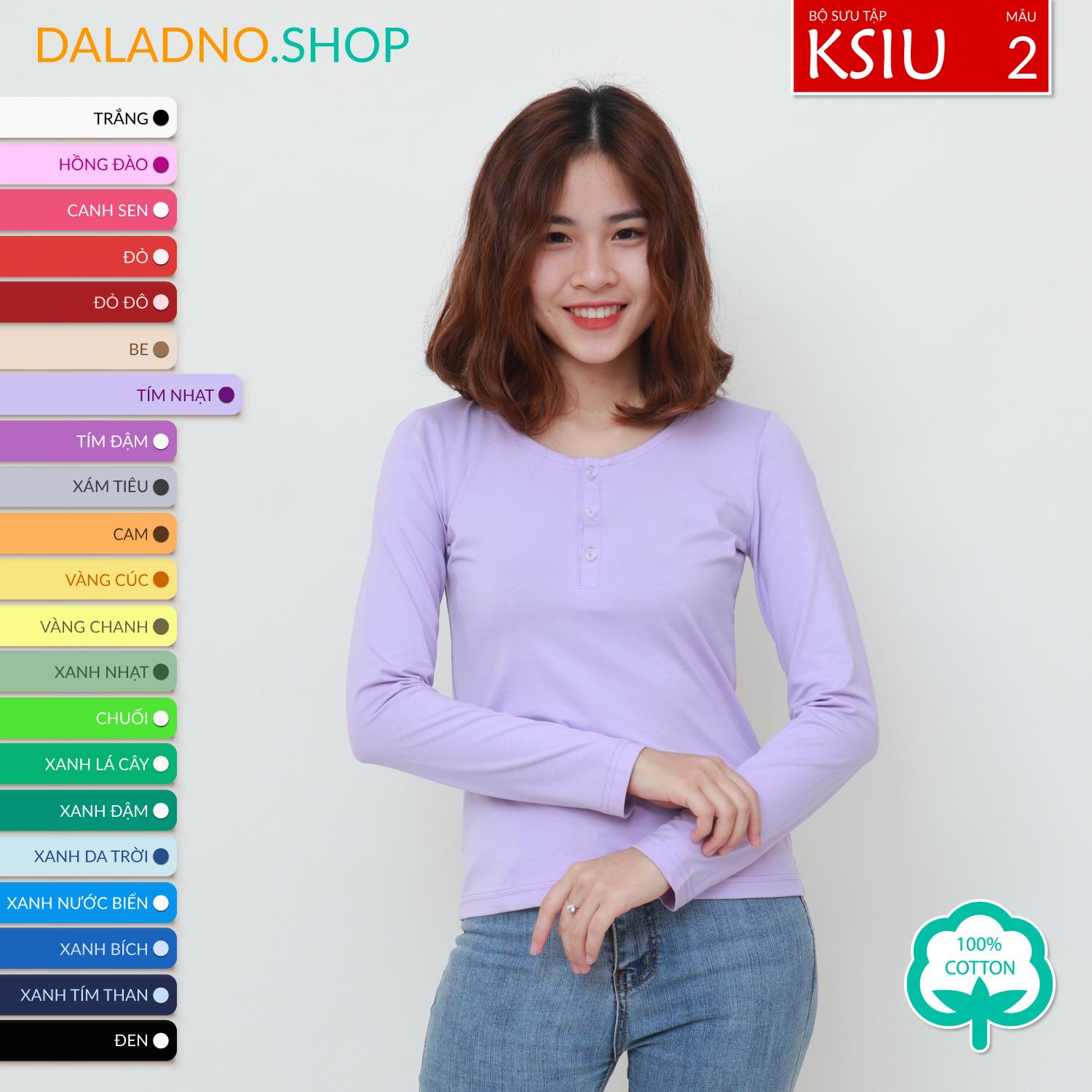 Ksiu-2 | t-shirt long sleeve with buttons 20+ colors daladno