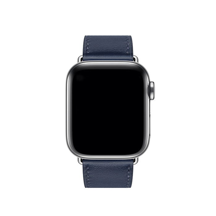 Hermès Leather Navy Swift Leather Single Tour