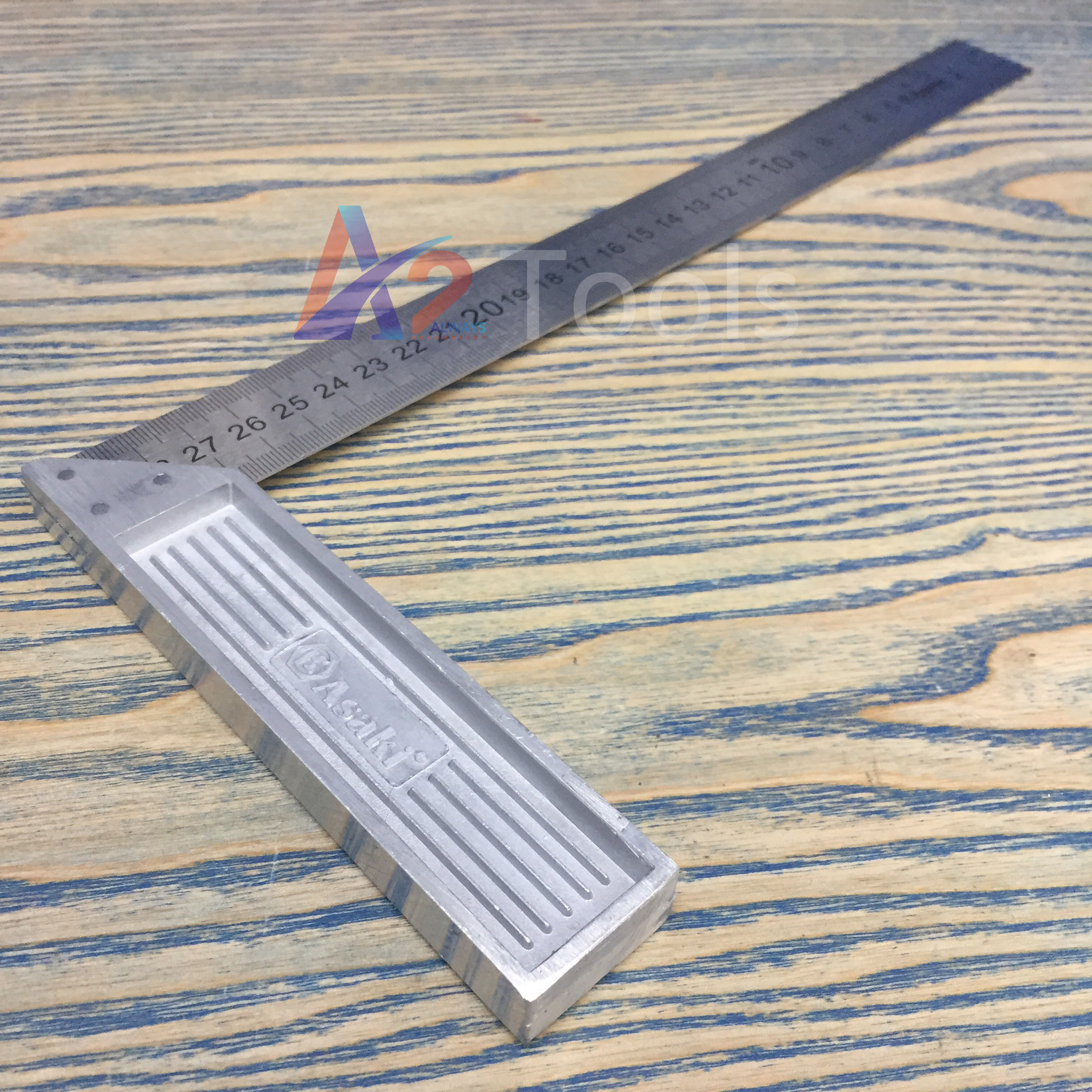 Thước Eke mộc 300mm Asaki AK-2643