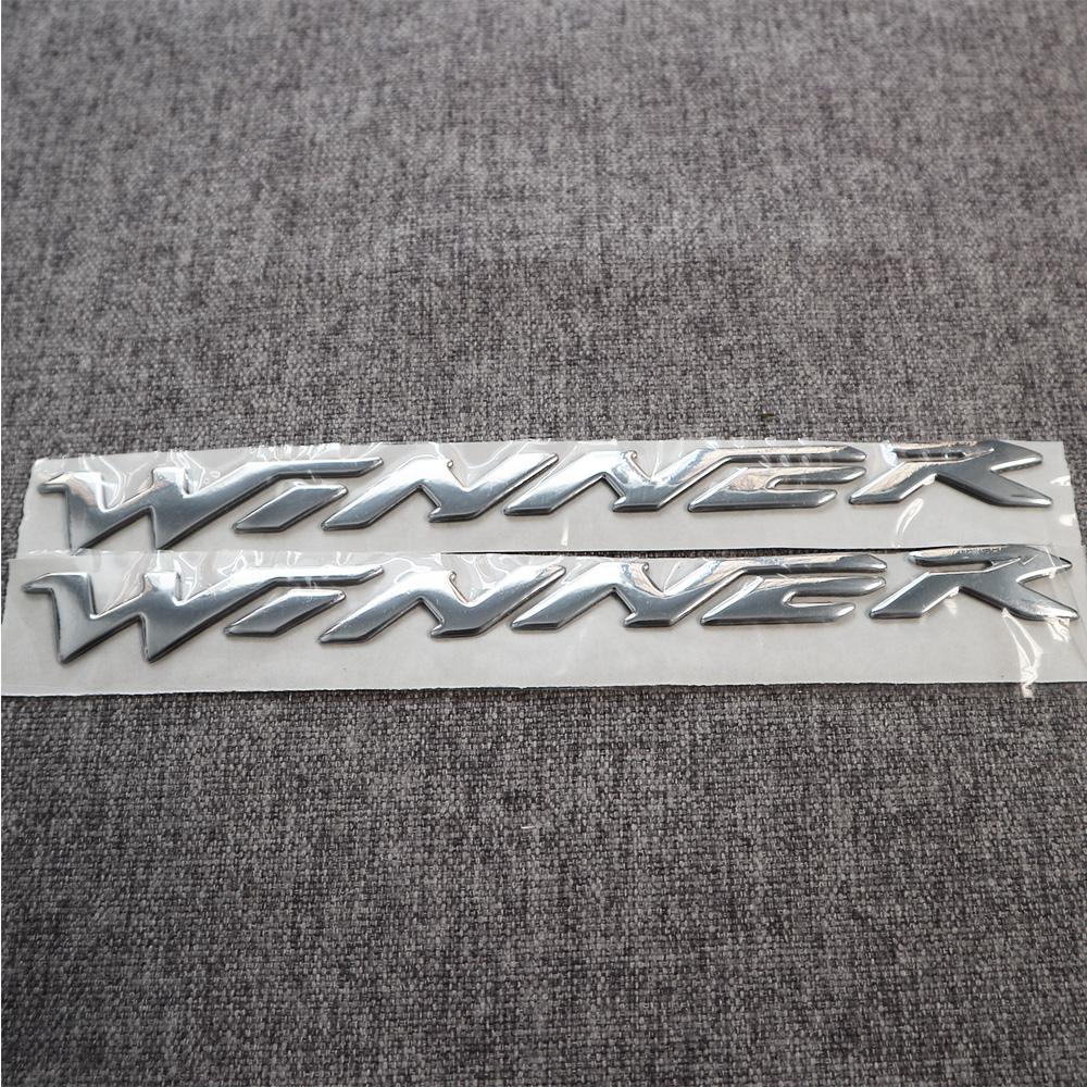 Bộ tem logo chữ xe cho Honda Winner chất liệu nhựa dẻo si bóng (MÀU BẠC)