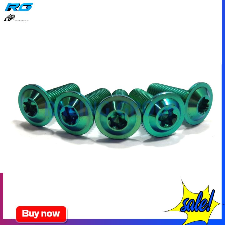 Ốc gr5 8li25 đầu dù mỏng gắn đĩa nhiều loại xe máy