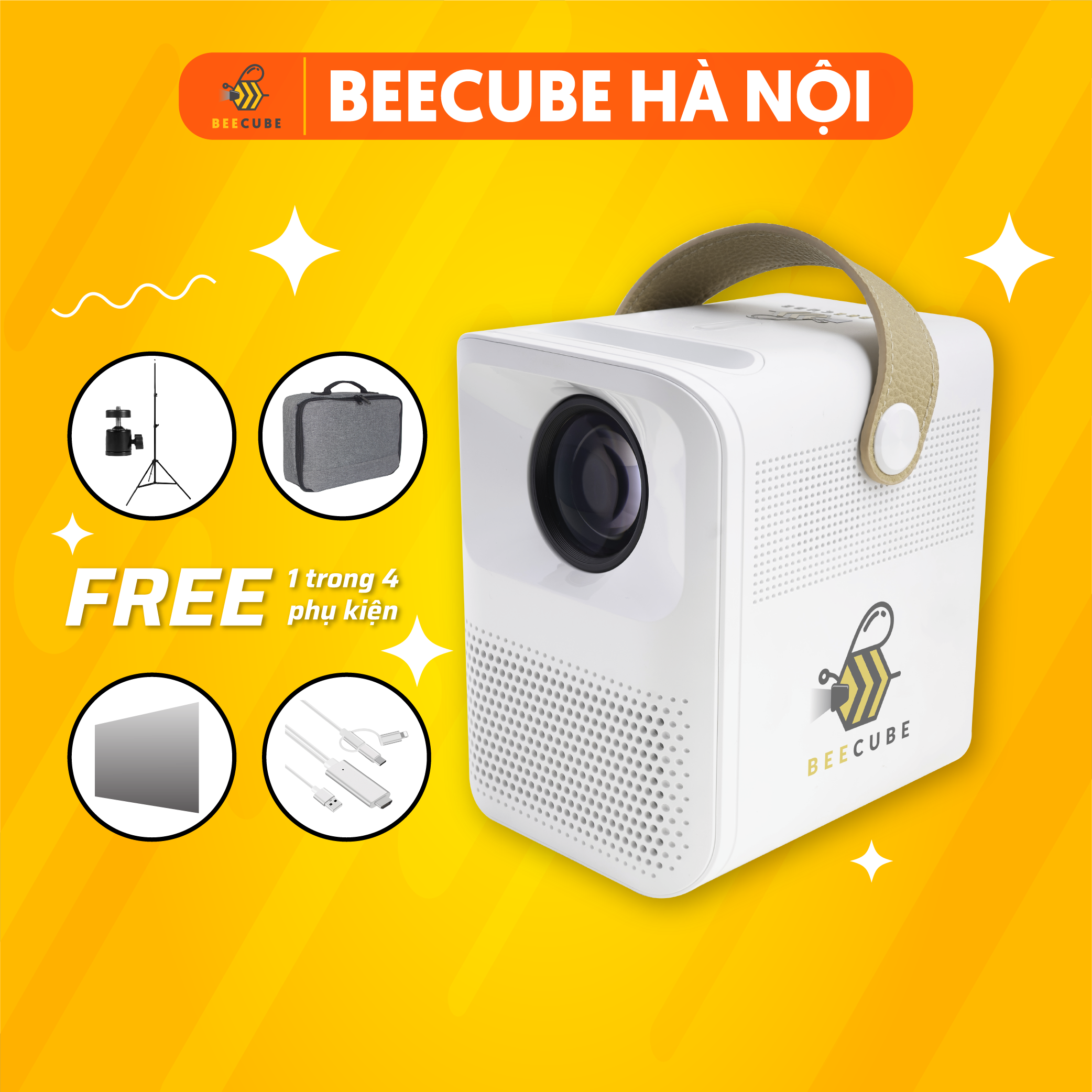 Máy Chiếu Phim Mini Beecube X2 Max Full HD 1080p  Hệ Điều Hành Android TV  Kết Nối Wifi  Bảo Hành 12 Tháng