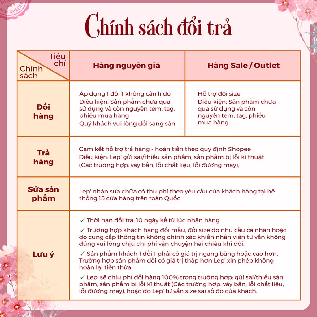 [Chỉ 10-12.10 mua 2 giảm 10%, mua 4 giảm 15%] Váy cổ cape xếp ly Lep' 1VA02201NA