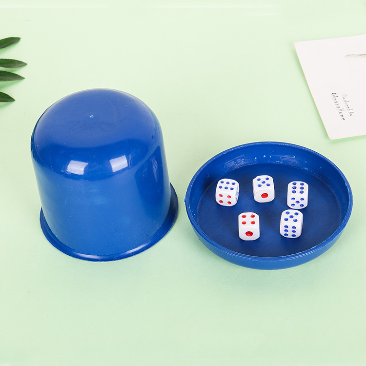 Bộ Đồ Chơi Lắc Xí Ngầu Bằng Nhựa - Hộp lắc xí ngầu cho bé nhỏ gọn