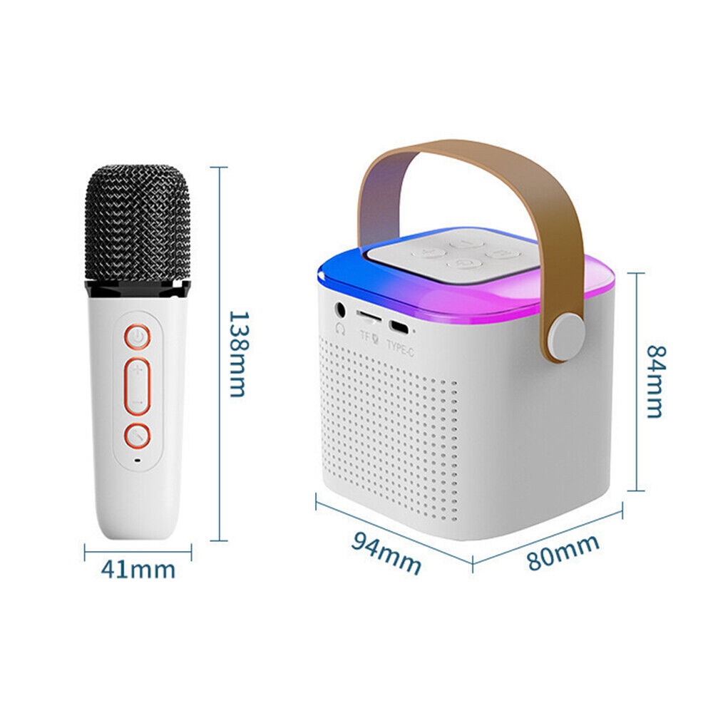 Loa Karaoke Mini Bluetooth K12 Kèm 2 Micro Đèn Led