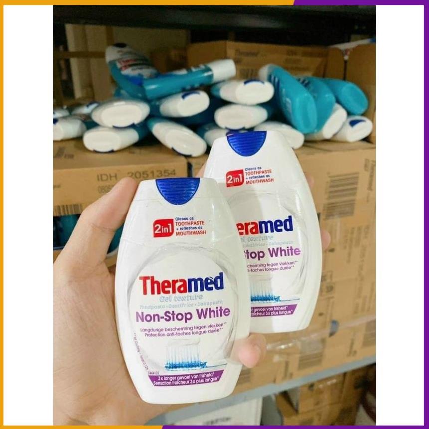 [Hàng Đức chính hãng.HN] Kem đánh răng Theramed 2in1 Đức Dạng ống dẹp{hangducairberlin}