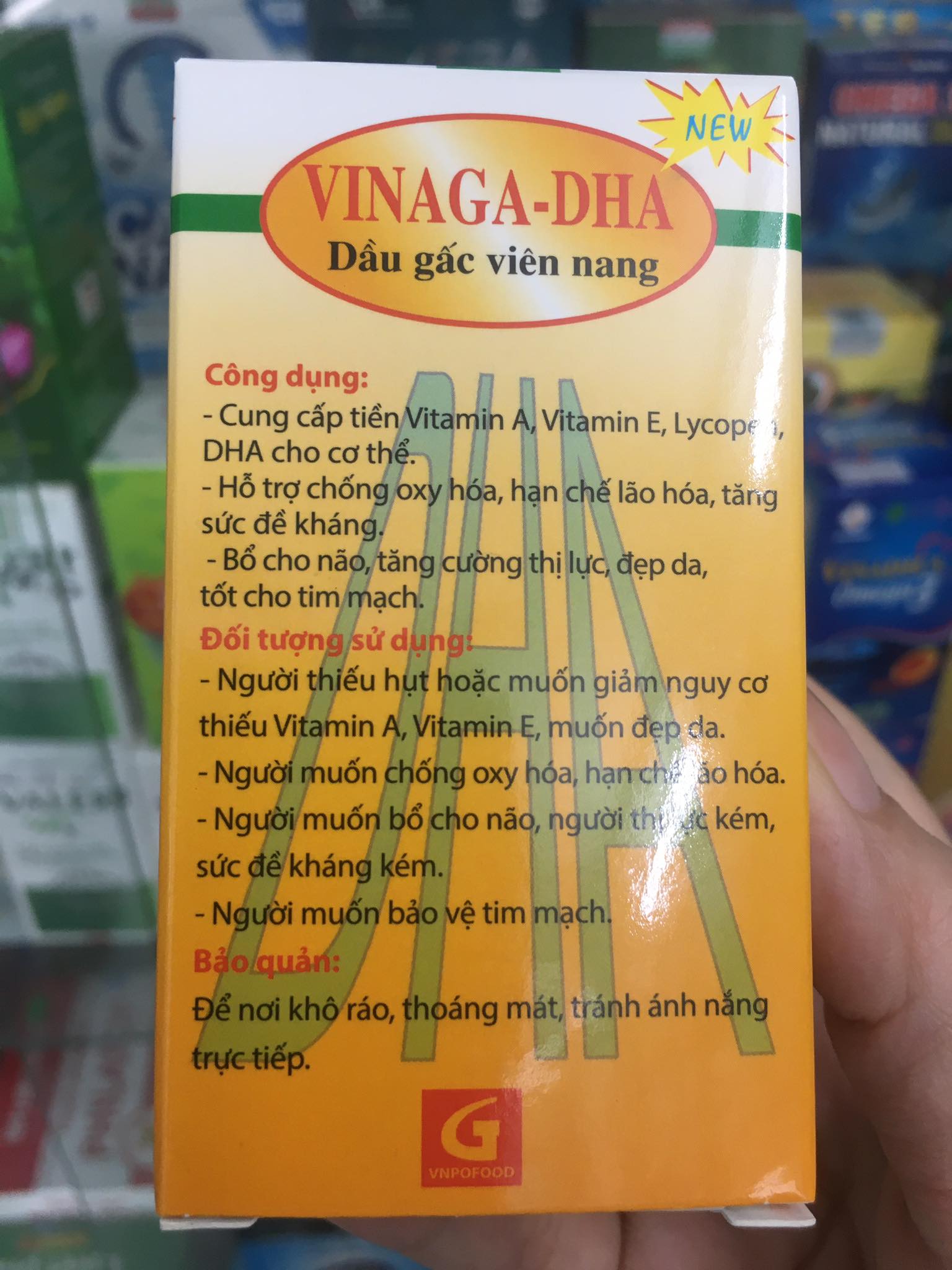DẦU GẤC VINAGA-DHA lọ 100 viên