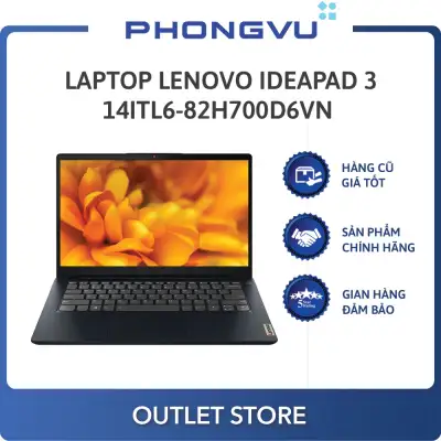 Laptop Lenovo Ideapad 3 14ITL6-82H700D6VN (i3-1115G4) (Xanh) - Laptop cũ