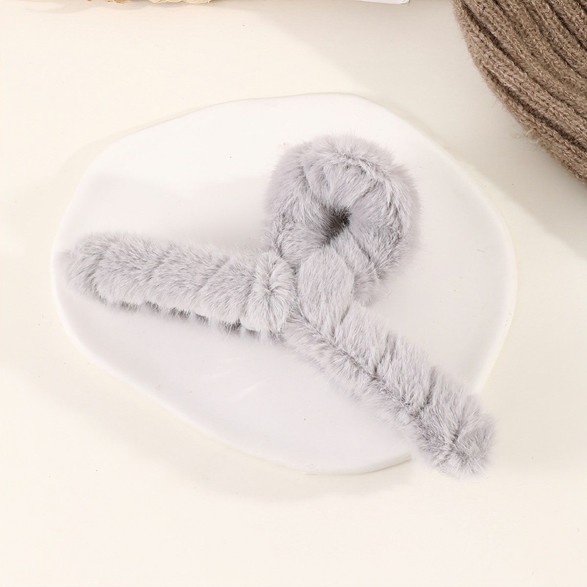 Korean Hair Clips Covered with Velvet Fur in Fashionable Styles in Many Optional Colors