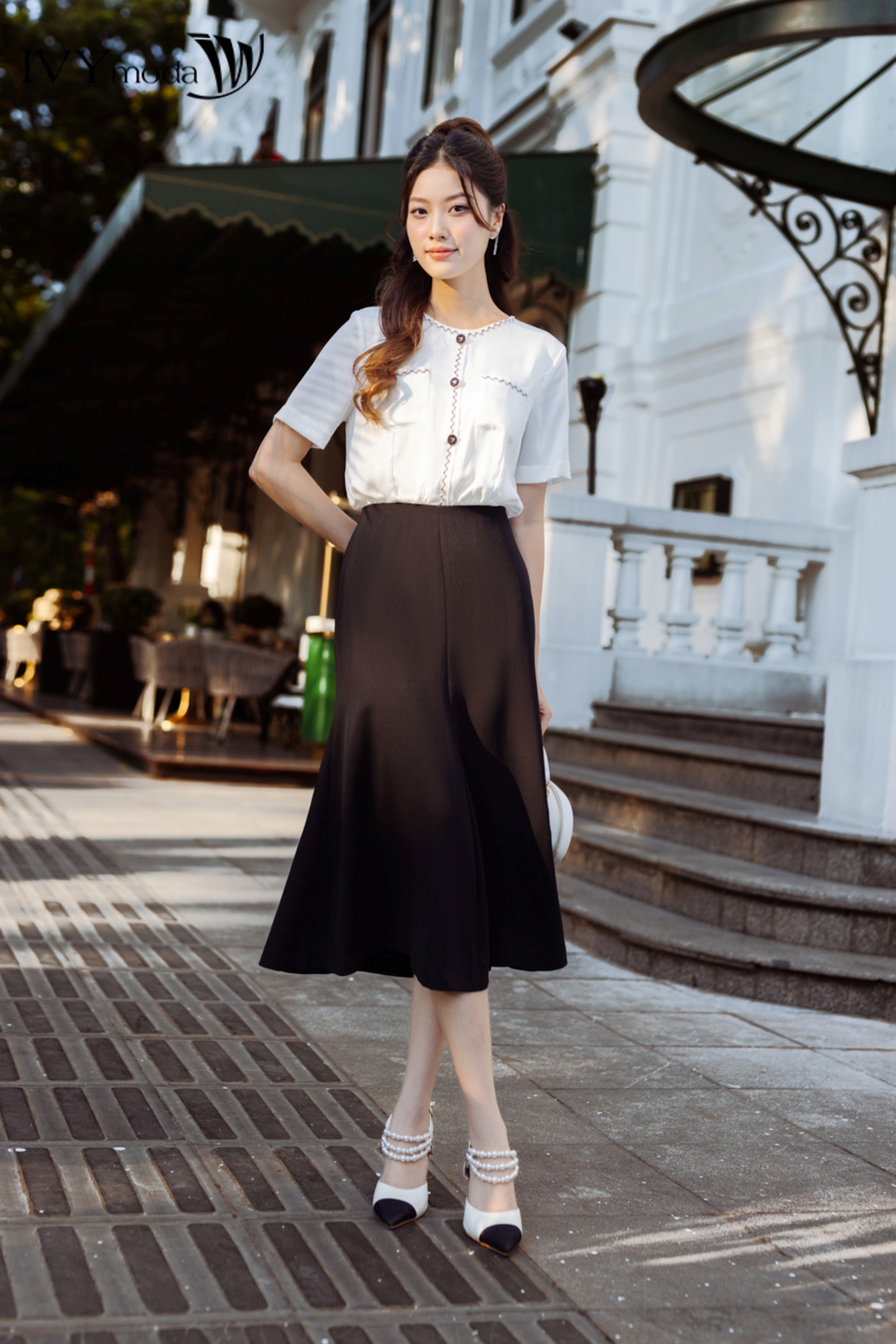 Đầm lụa đuôi cá IVY moda MS 48M8404