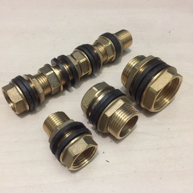 Ốc siết bồn nước, ép thùng phi 21, 27, 34 - đồng thau