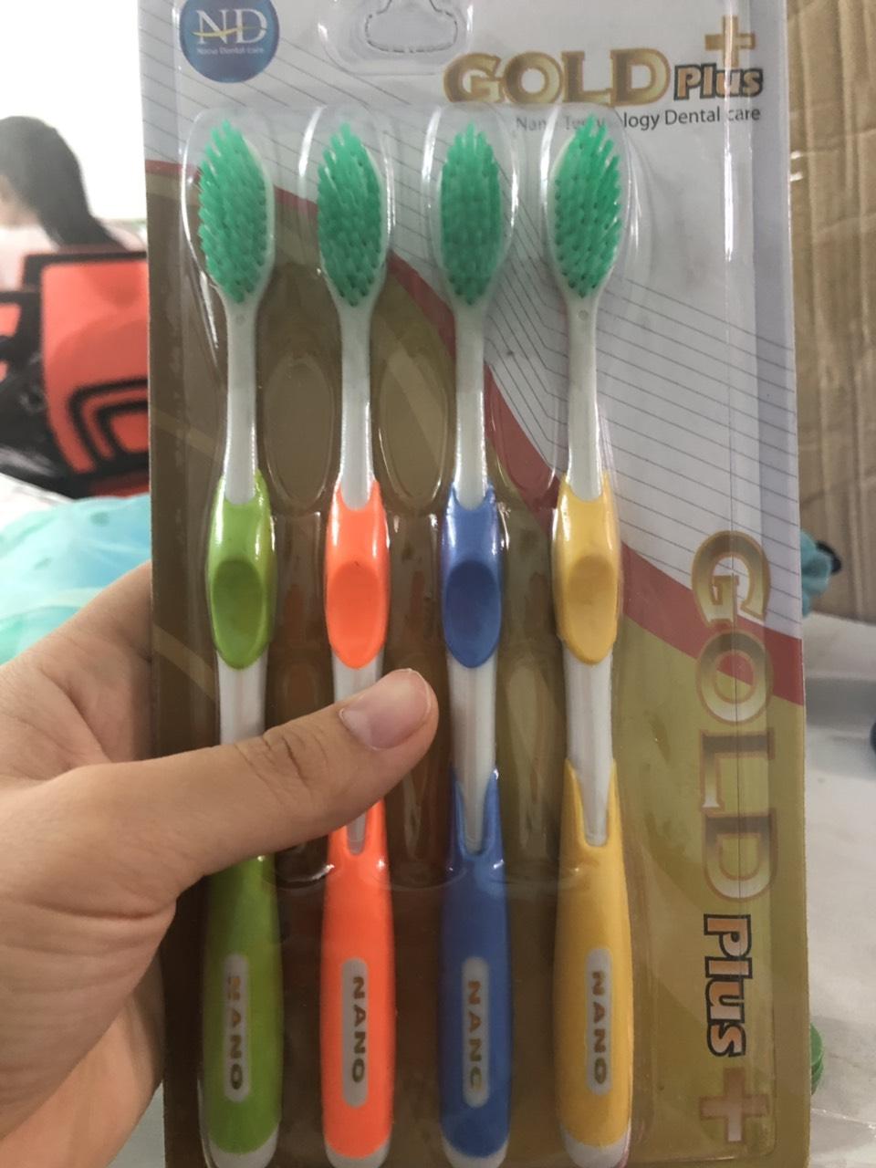 BỘ 4 BÀN CHẢI ĐÁNH RĂNG NANO LÔNG MỀM