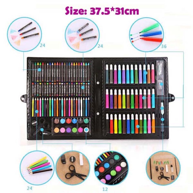 Hộp Màu 150 Chi Tiết Cho Bé