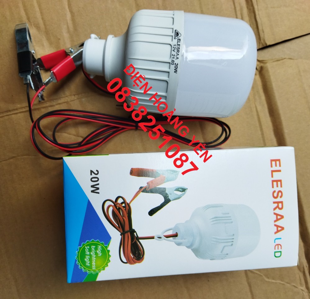 [HCM]Bóng đèn LED kẹp bình 12v 20w