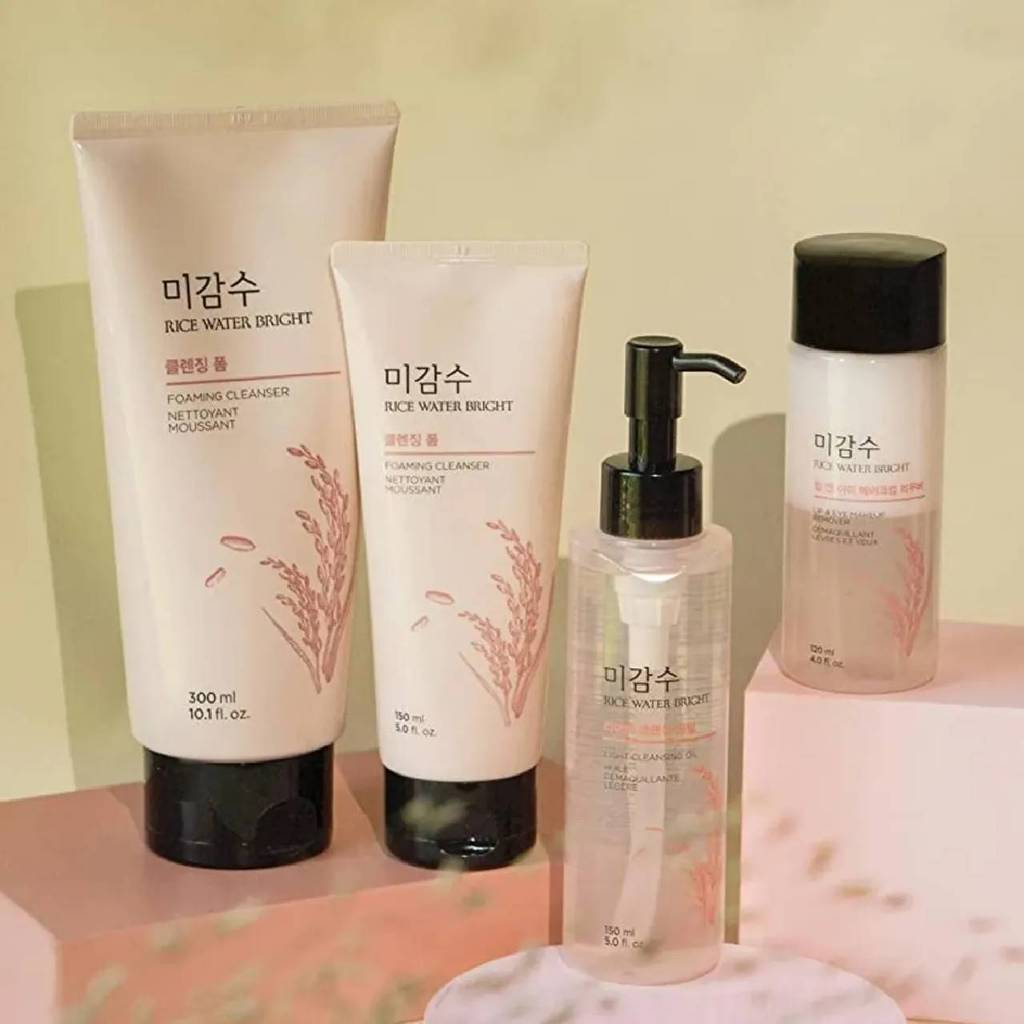 (Quà tặng) Dầu Tẩy Trang THE FACE SHOP Làm Sạch Da Rice 55ml + tinh chất thuần chay 20ml