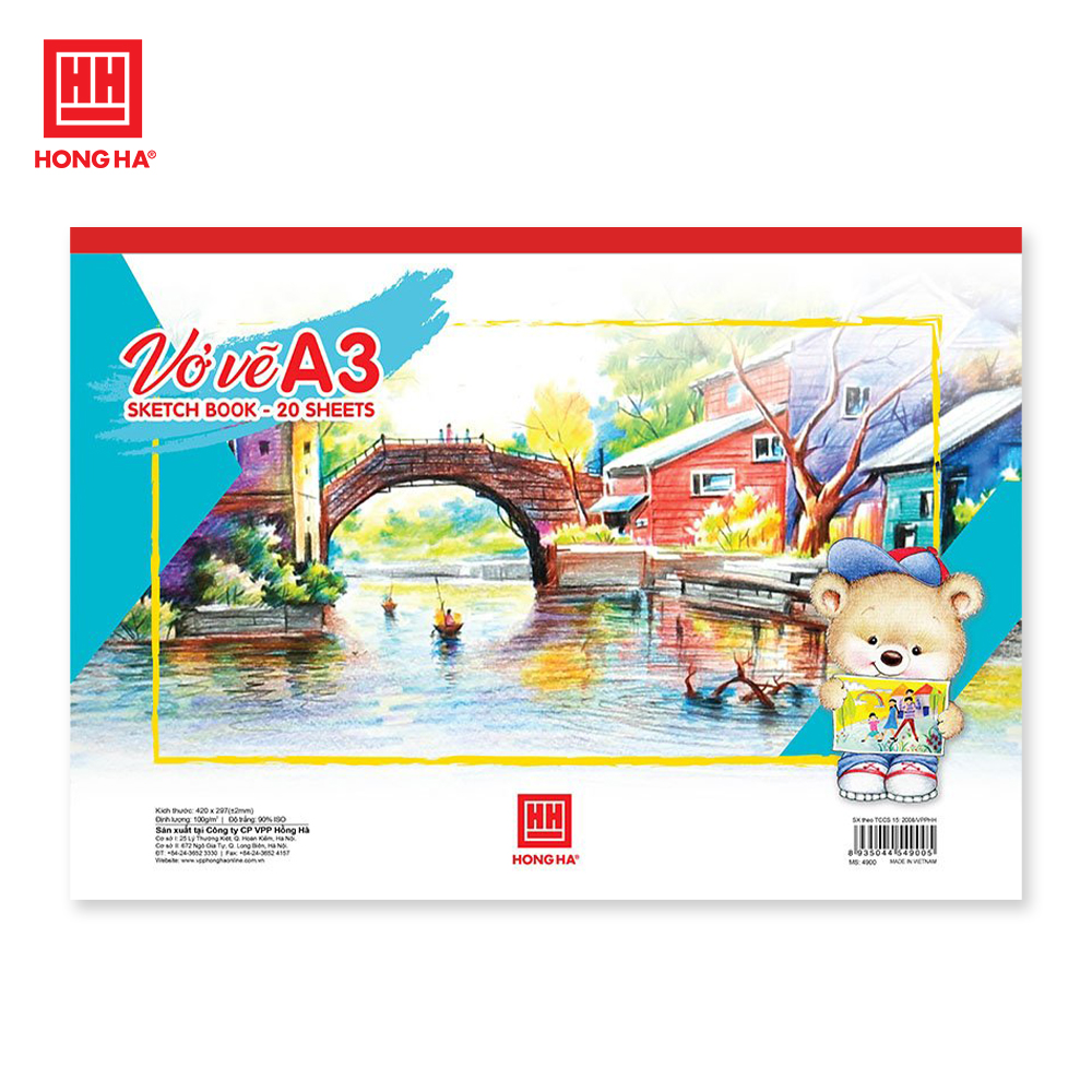 Vở vẽ a3 20 tờ định lượng 100gsm - 4900