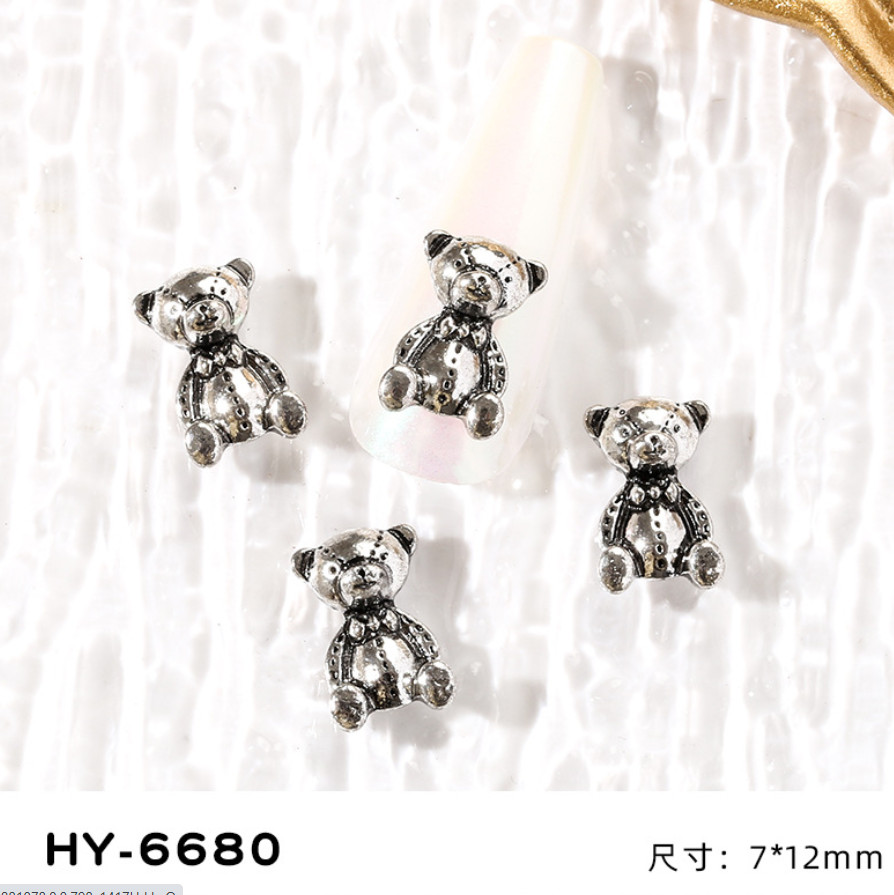 Set 4 Charm gấu đính móng mỗi màu 2 con - ST206