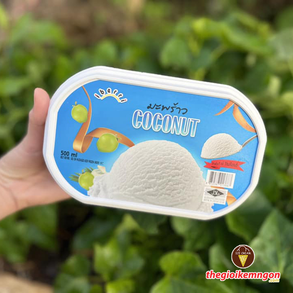 Kem hộp dừa iberri Coconut Thái Lan 500ML