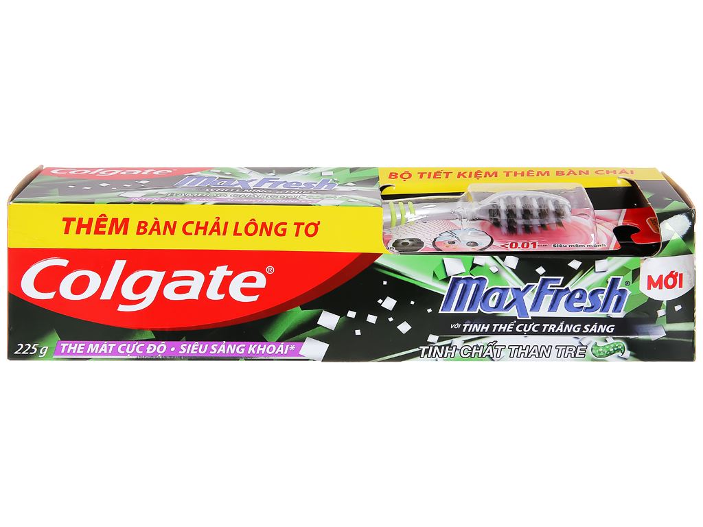 Bộ bàn chải đánh răng và kem đánh răng Colgate MaxFresh 225g
