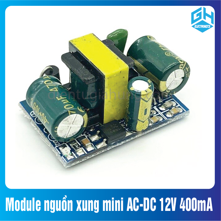 Module nguồn xung mini AC-DC 12V 400mA chất lượng cao