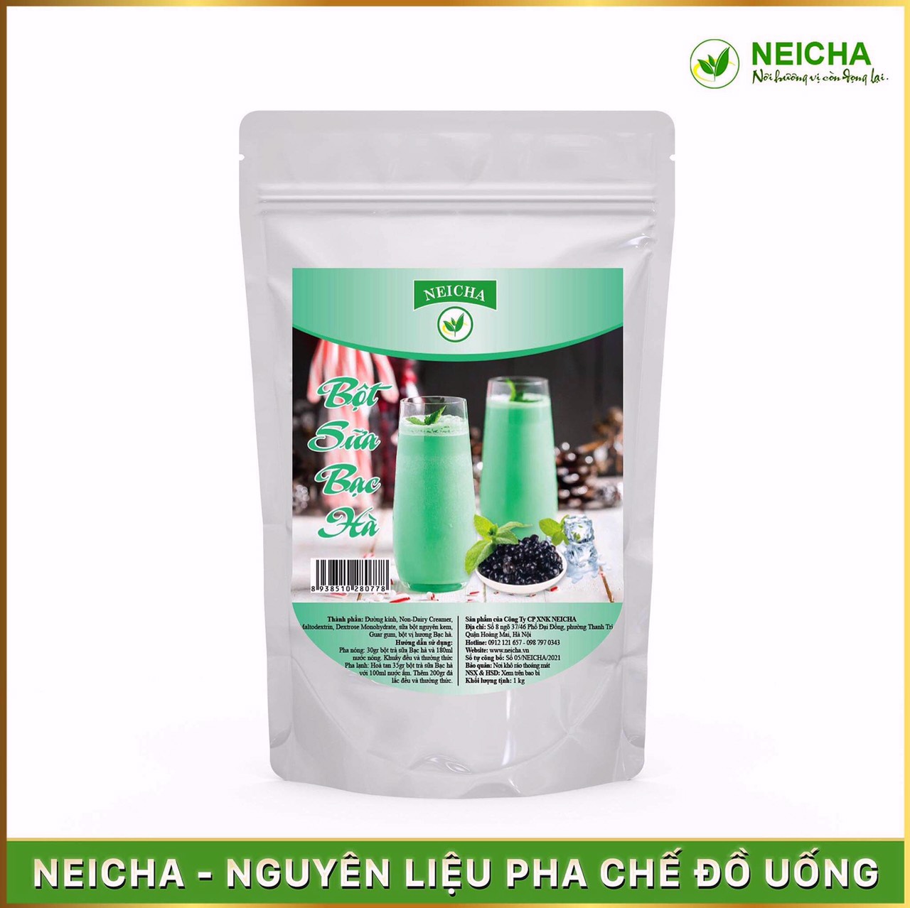 [Hàng Chính Hãng]Bột Trà Sữa Neicha Vị Bạc Hà /PHA SẴN SIÊU NHANH, giữ nguyên hương vị thơm ngon.