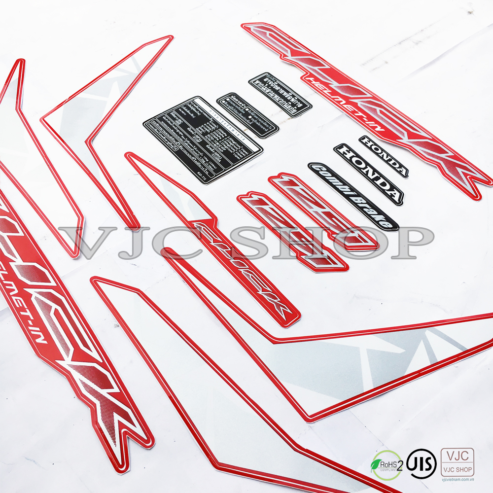 Bộ tem xe Click 2017, các màu lựa chọn cho decal xe Click