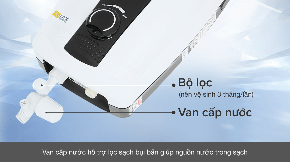 Máy nước nóng trực tiếp Centon 4500W WH8338E EMC