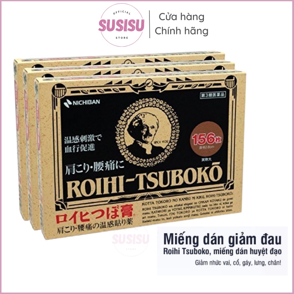Miếng dán giảm đau Nhật Bản NICHIBAN Roihi-Tsuboko 156 Miếng| Miếng dán huyệt đạo giảm đau Nhật Bản