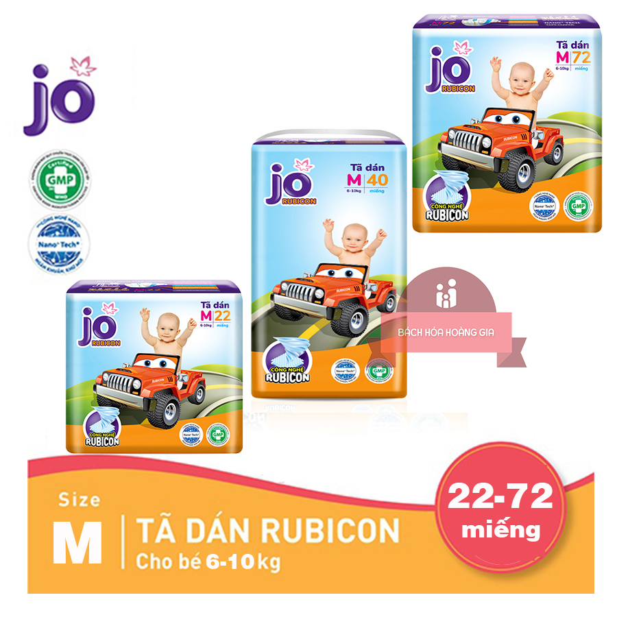 [HCM]Tã dán Jo Rubicon size M (40 miếng)